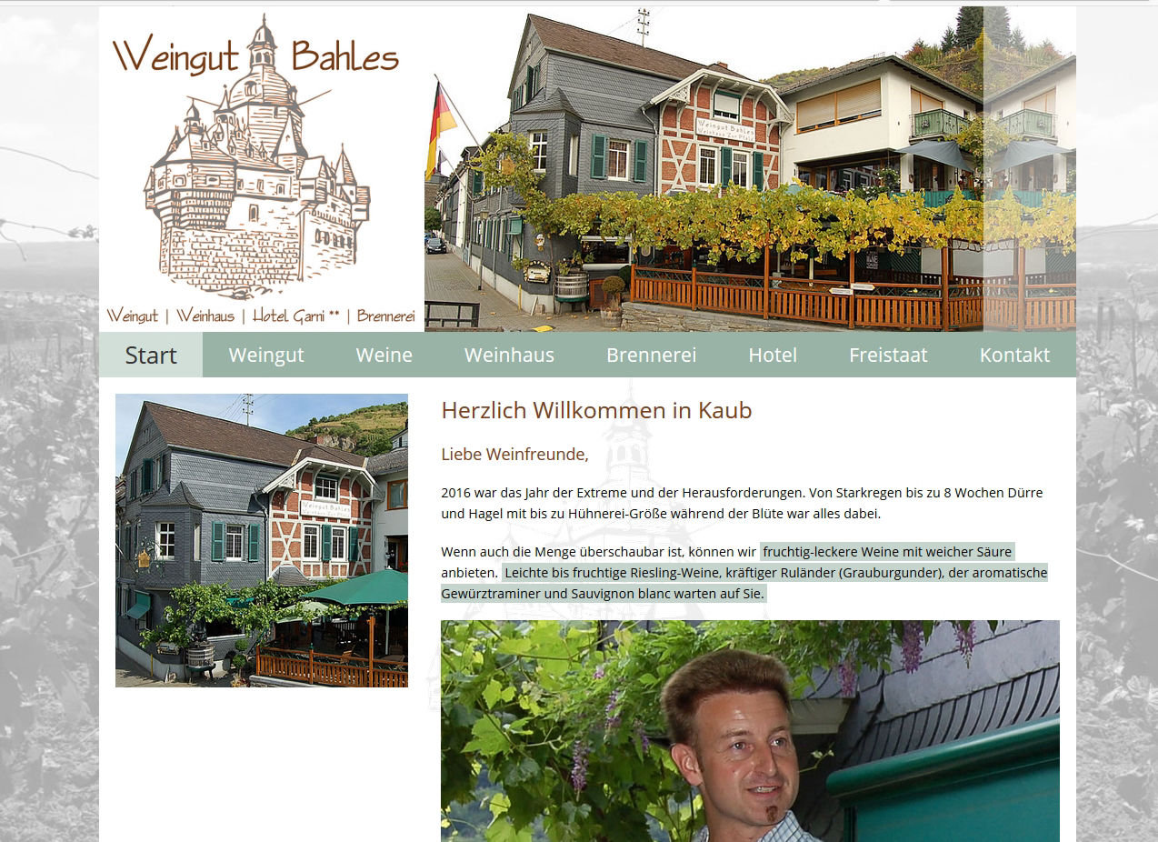 Weingut Bahles- 56349 Kaub